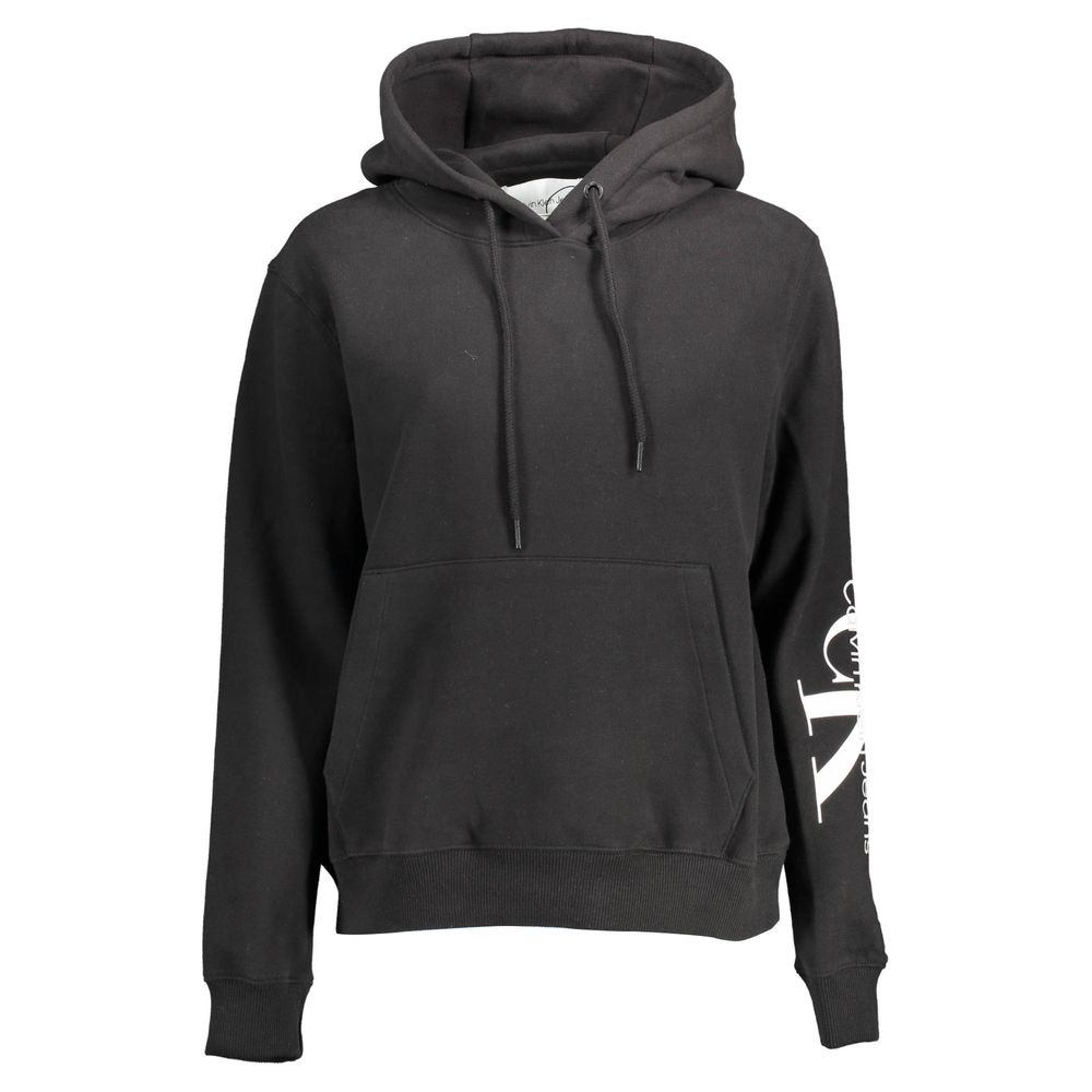 Schwarzes Damen-Sweatshirt aus Baumwolle