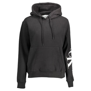 Schwarzes Damen-Sweatshirt aus Baumwolle