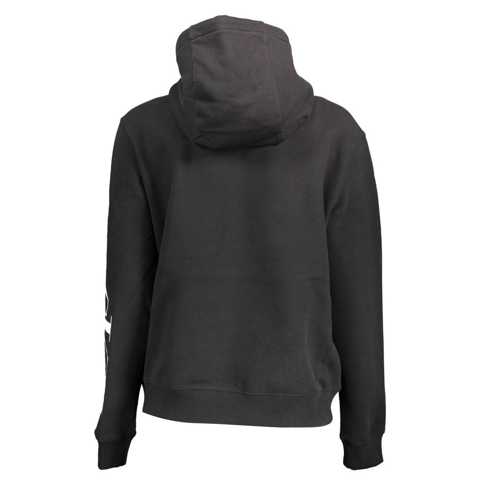 Schwarzes Damen-Sweatshirt aus Baumwolle