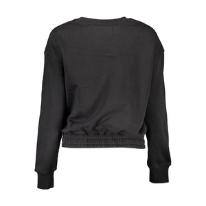 Schwarzer Baumwollpullover für Damen
