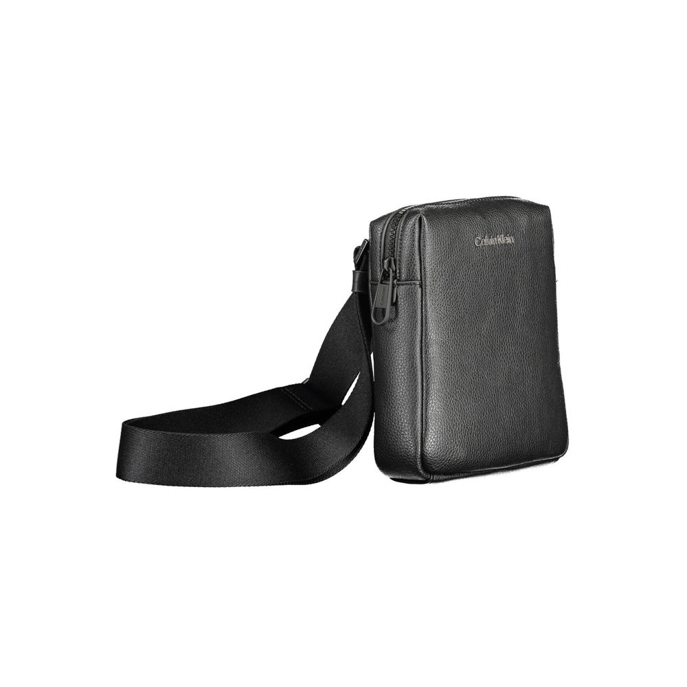 Schwarze Polyester-Umhängetasche für Herren