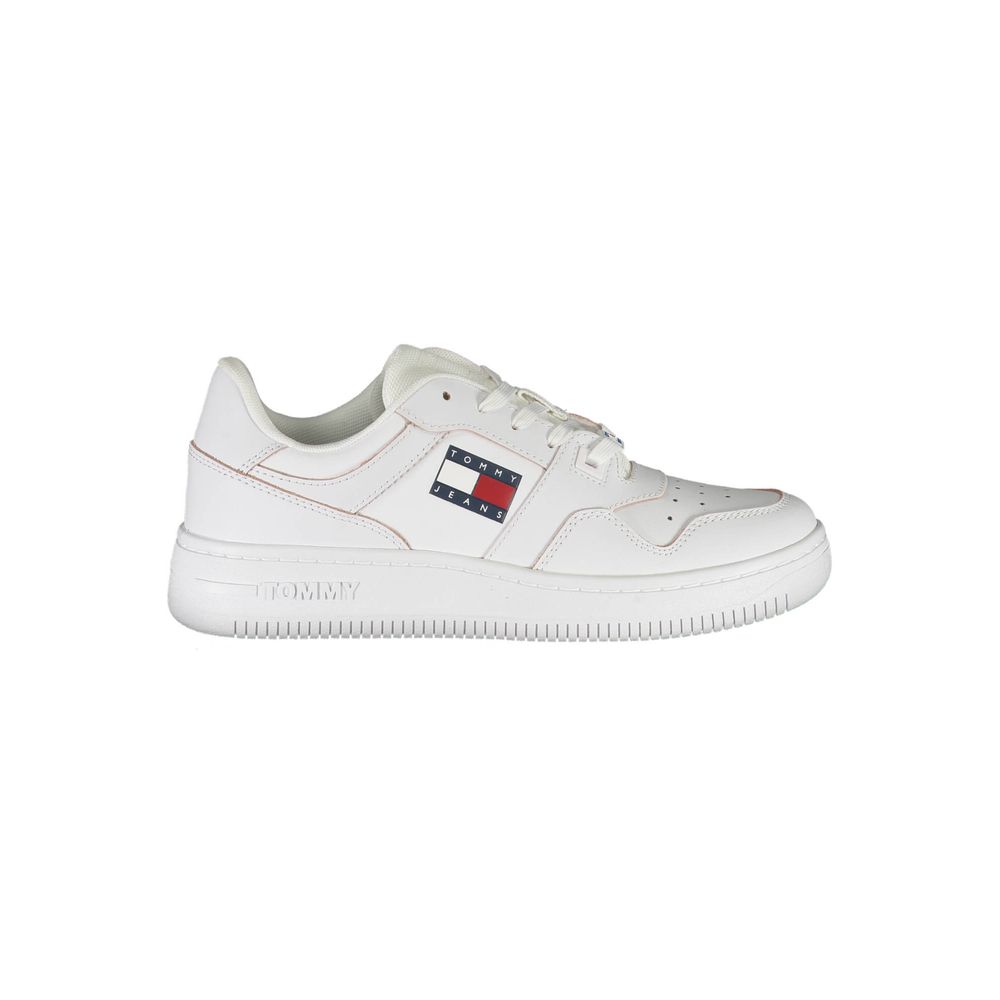Weiße Leder Damen Sneaker