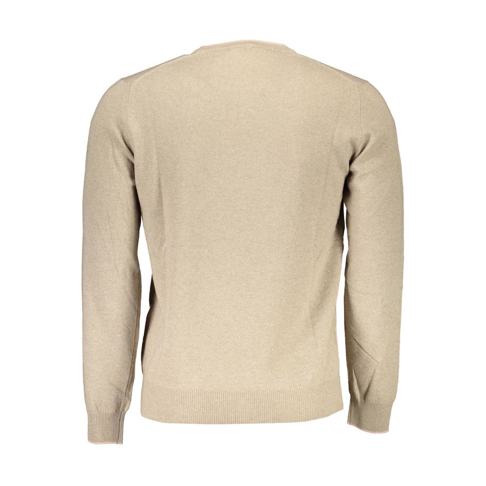 Beige Wollpullover für Herren