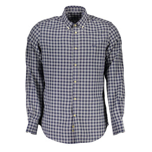 Blue Cotton Men Shirt