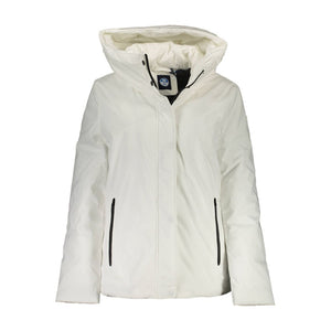 Weiße Polyester-Damenjacke