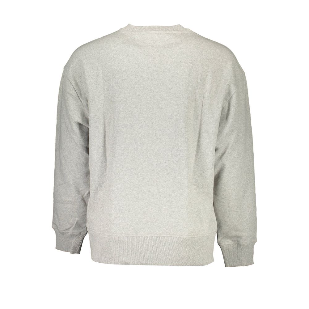 Grauer Baumwollpullover für Herren