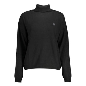 Schwarzer Wollpullover für Damen