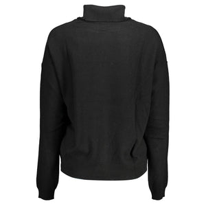 Schwarzer Wollpullover für Damen