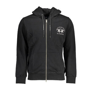 Schwarzer Baumwollpullover für Herren