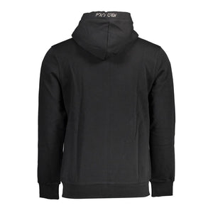 Schwarzer Baumwollpullover für Herren