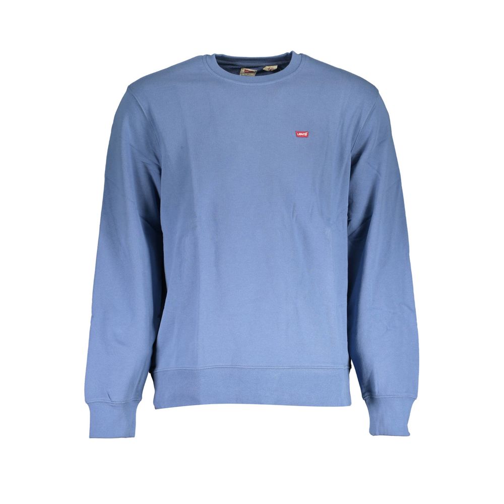 Blauer Baumwollpullover für Herren