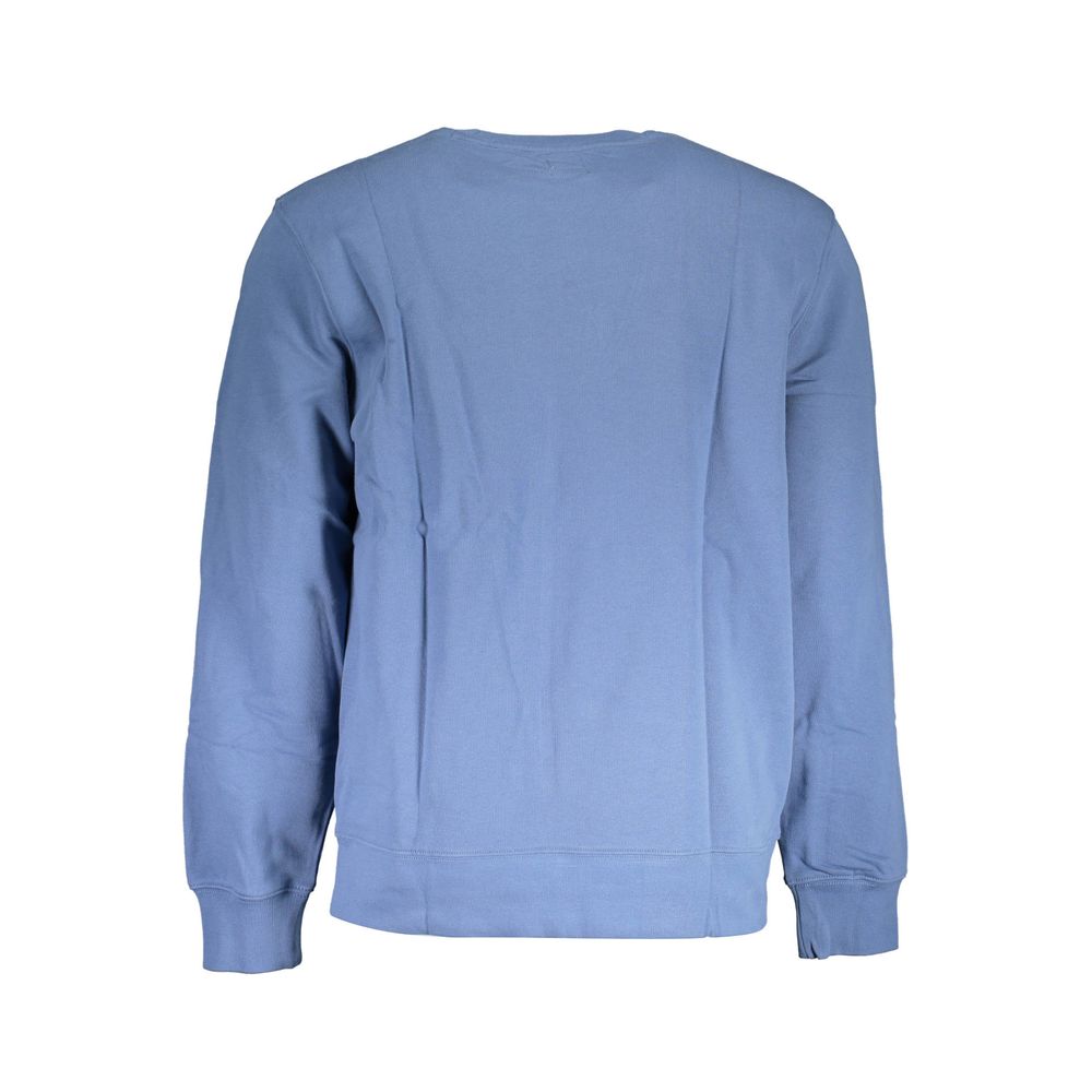 Blauer Baumwollpullover für Herren