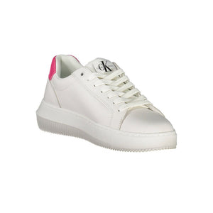 Weiße Leder Damen Sneaker