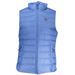 Hellblaue Polyester-Damenjacke