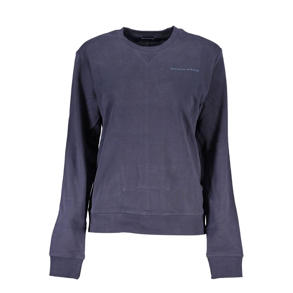 Blauer Baumwollpullover für Damen