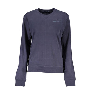 Blauer Baumwollpullover für Damen