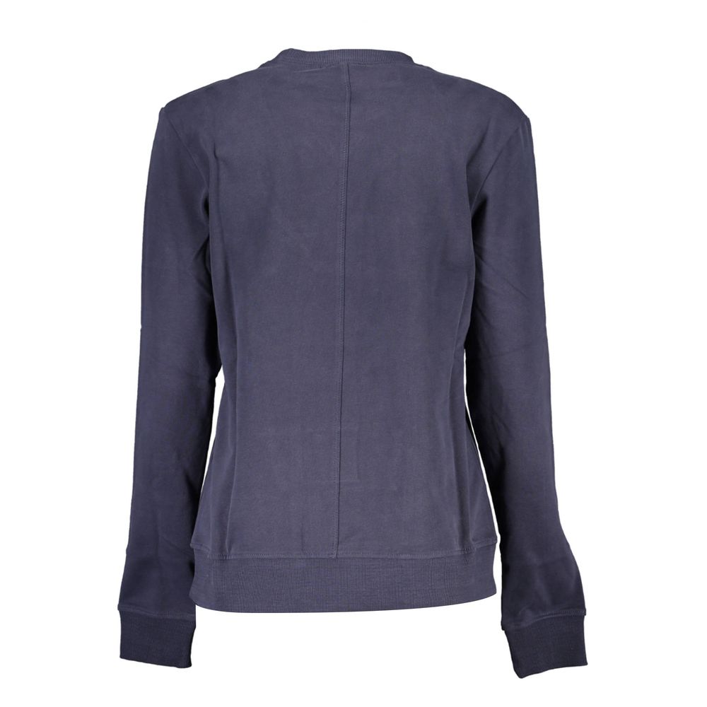 Blauer Baumwollpullover für Damen