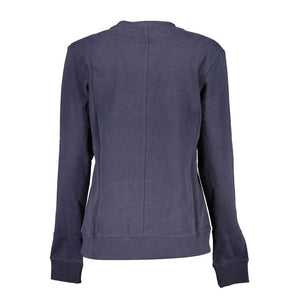 Blauer Baumwollpullover für Damen