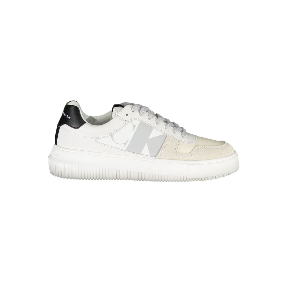 Weißer Polyester-Sneaker