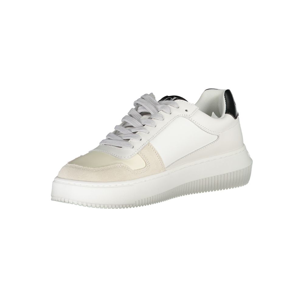 Weißer Polyester-Sneaker