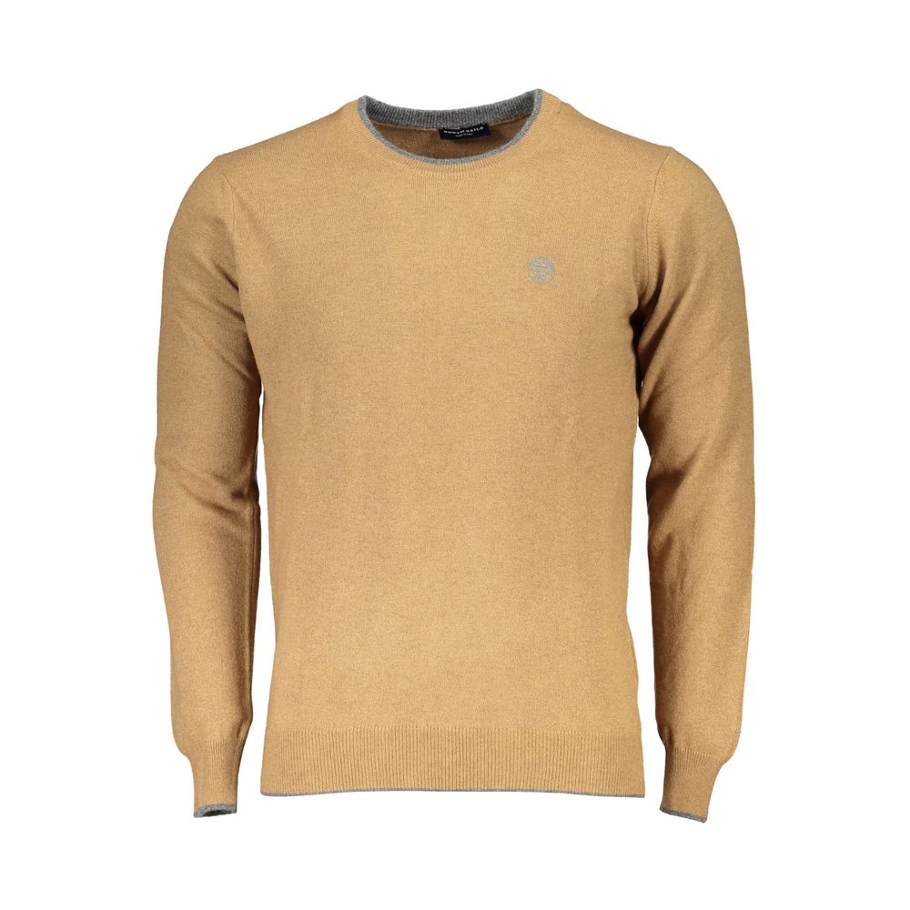 Brauner Polyamid-Herrenpullover