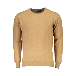 Brauner Polyamid-Herrenpullover