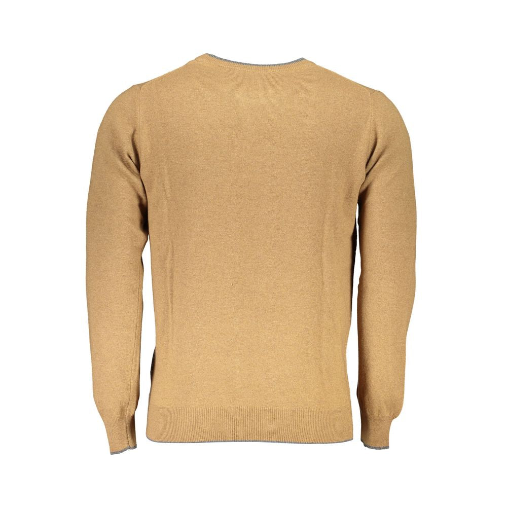 Brauner Polyamid-Herrenpullover