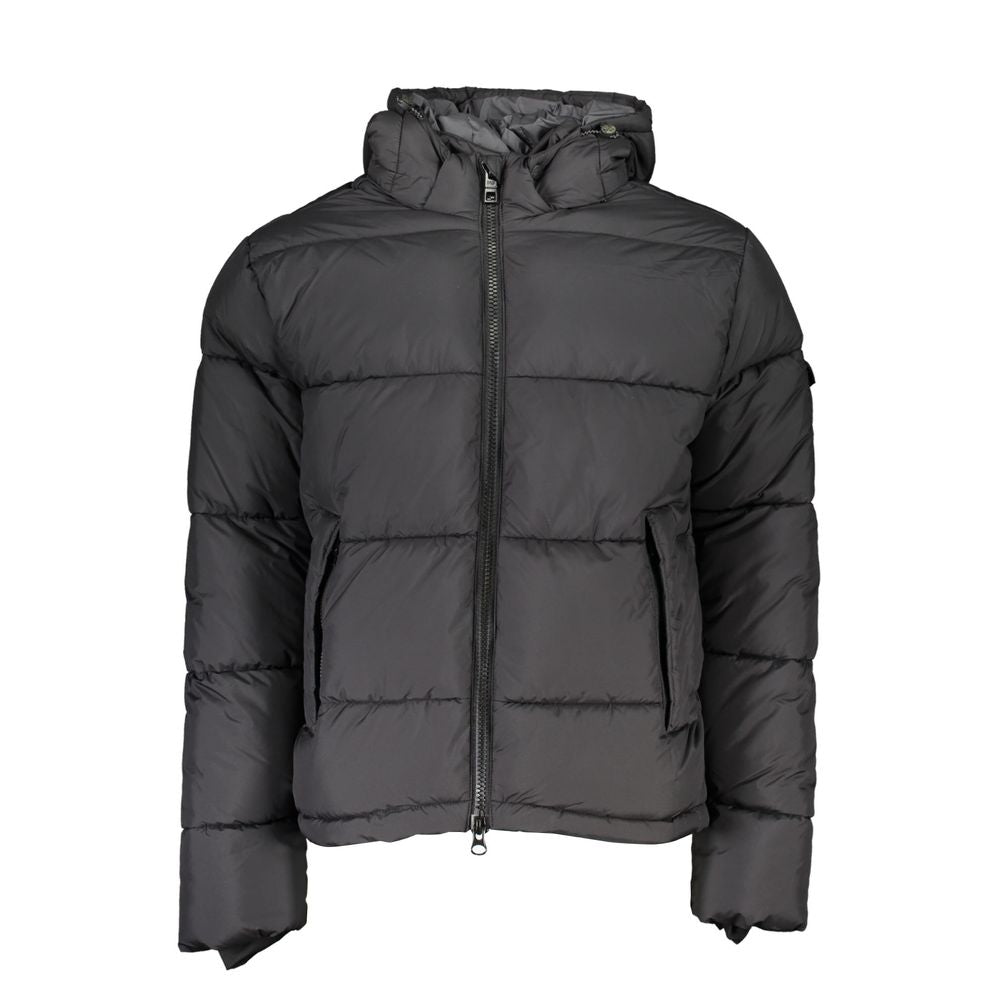 Schwarze Polyester-Herrenjacke