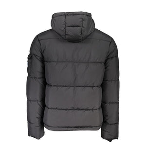 Schwarze Polyester-Herrenjacke