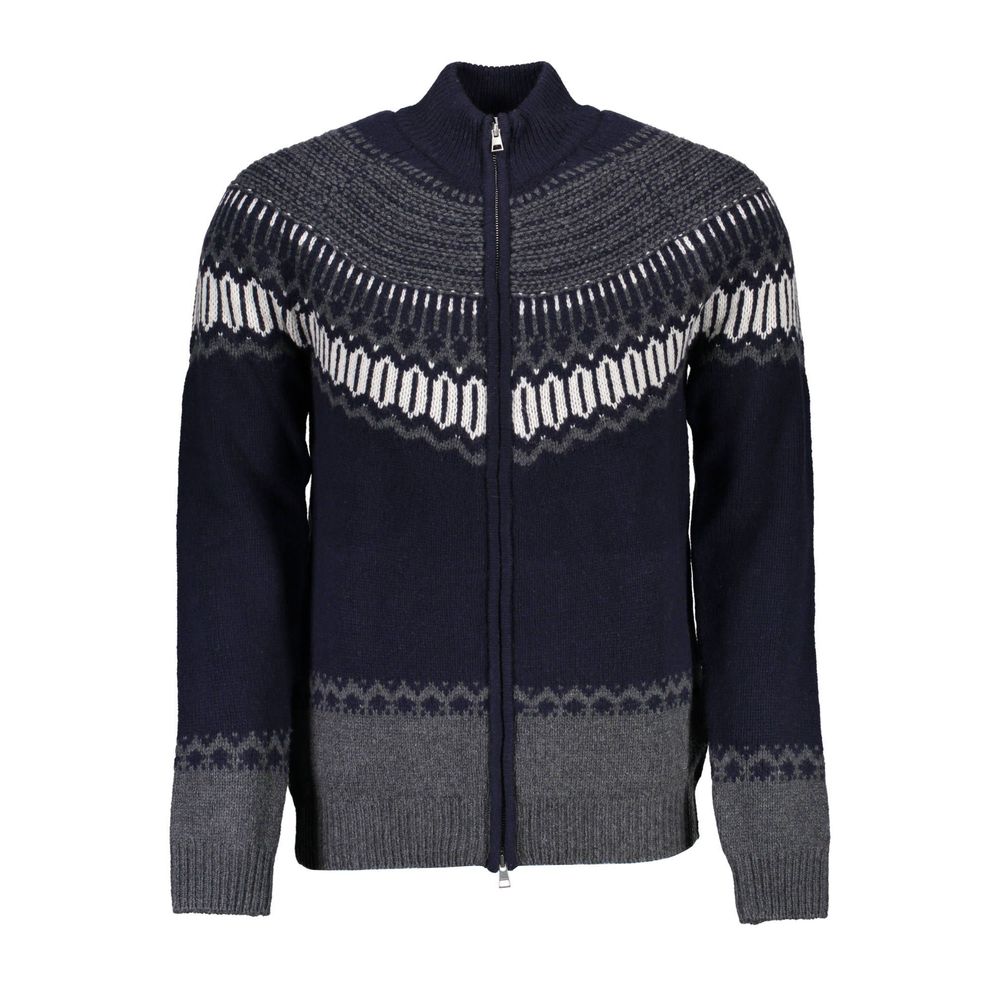Elegante Langarm-Strickjacke mit Reißverschluss in Blau