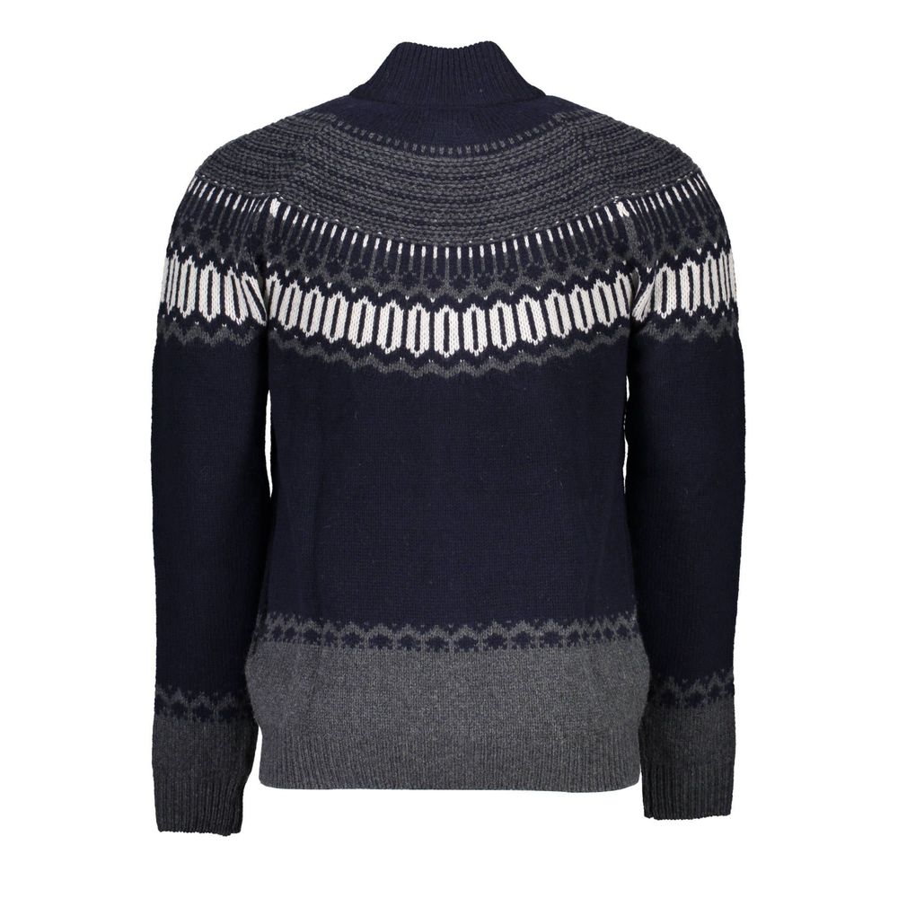 Elegante Langarm-Strickjacke mit Reißverschluss in Blau