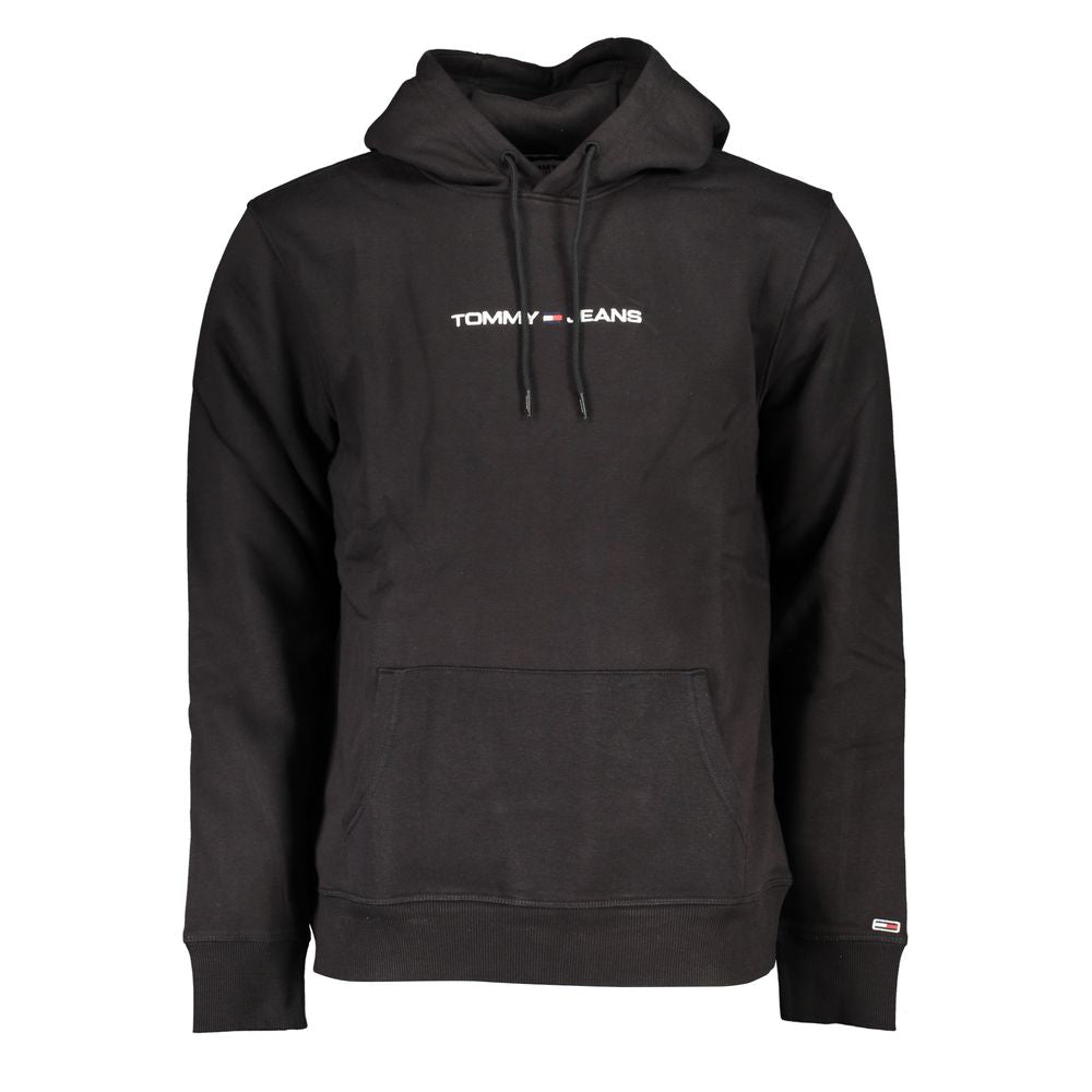Schwarzer Baumwollpullover