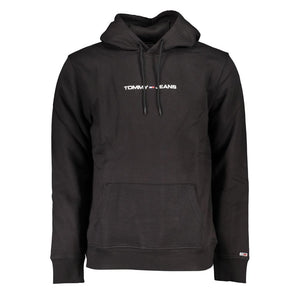 Schwarzer Baumwollpullover