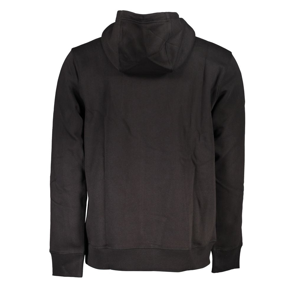Schwarzer Baumwollpullover