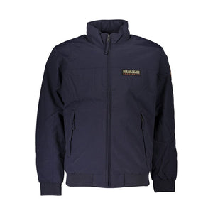 Blaue Polyamid-Herrenjacke