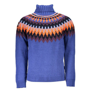 Blauer Acryl-Herrenpullover