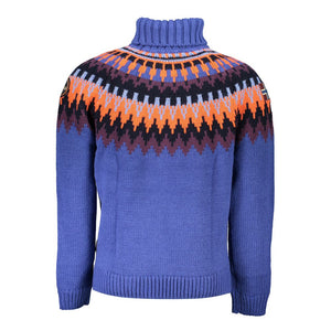 Blauer Acryl-Herrenpullover