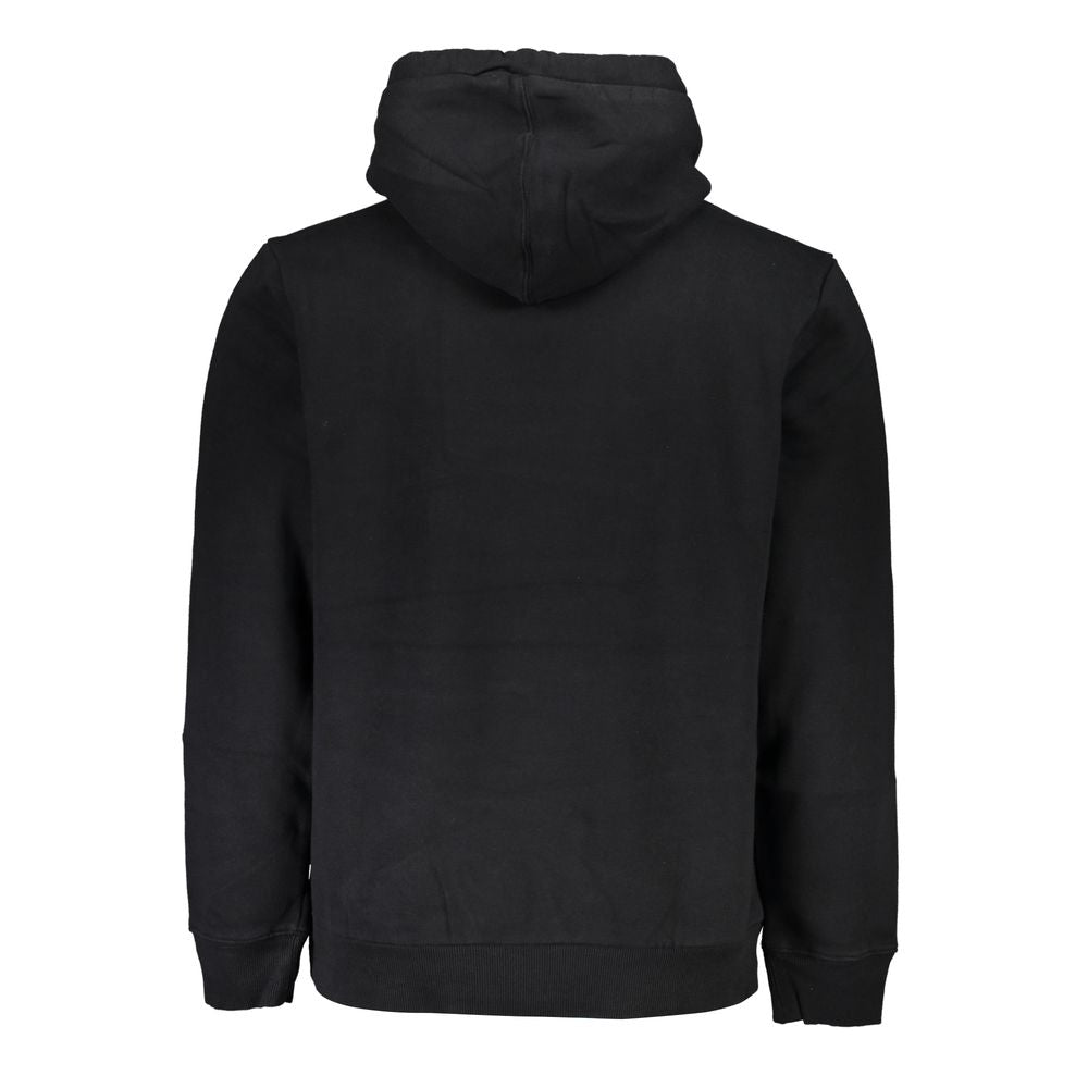 Schwarzer Baumwollpullover für Herren