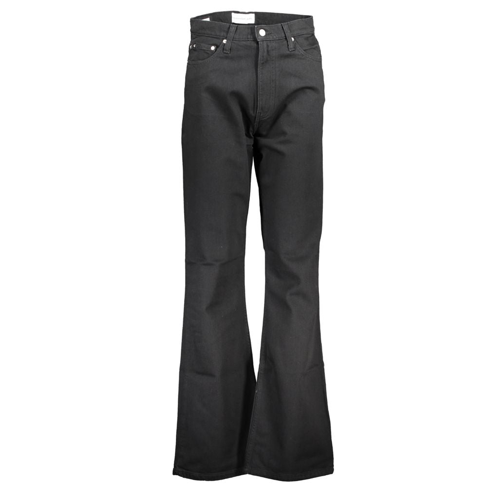 Eleganter schwarzer Bio-Bootcut-Denim