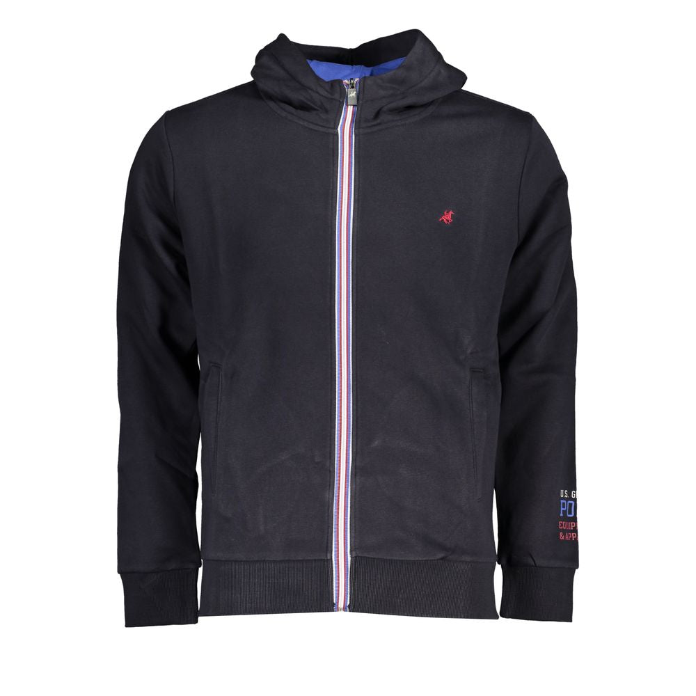 Grand Polo – Fleece-Sweatshirt mit Kapuze in Blau