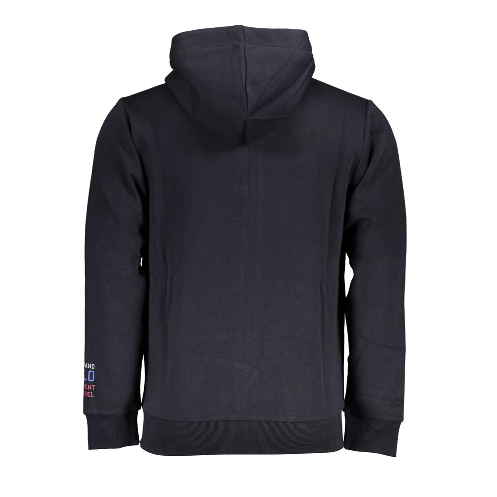 Grand Polo – Fleece-Sweatshirt mit Kapuze in Blau