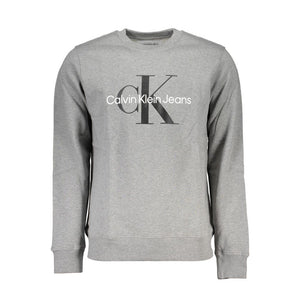 Klassisches graues Sweatshirt mit Rundhalsausschnitt und Logo