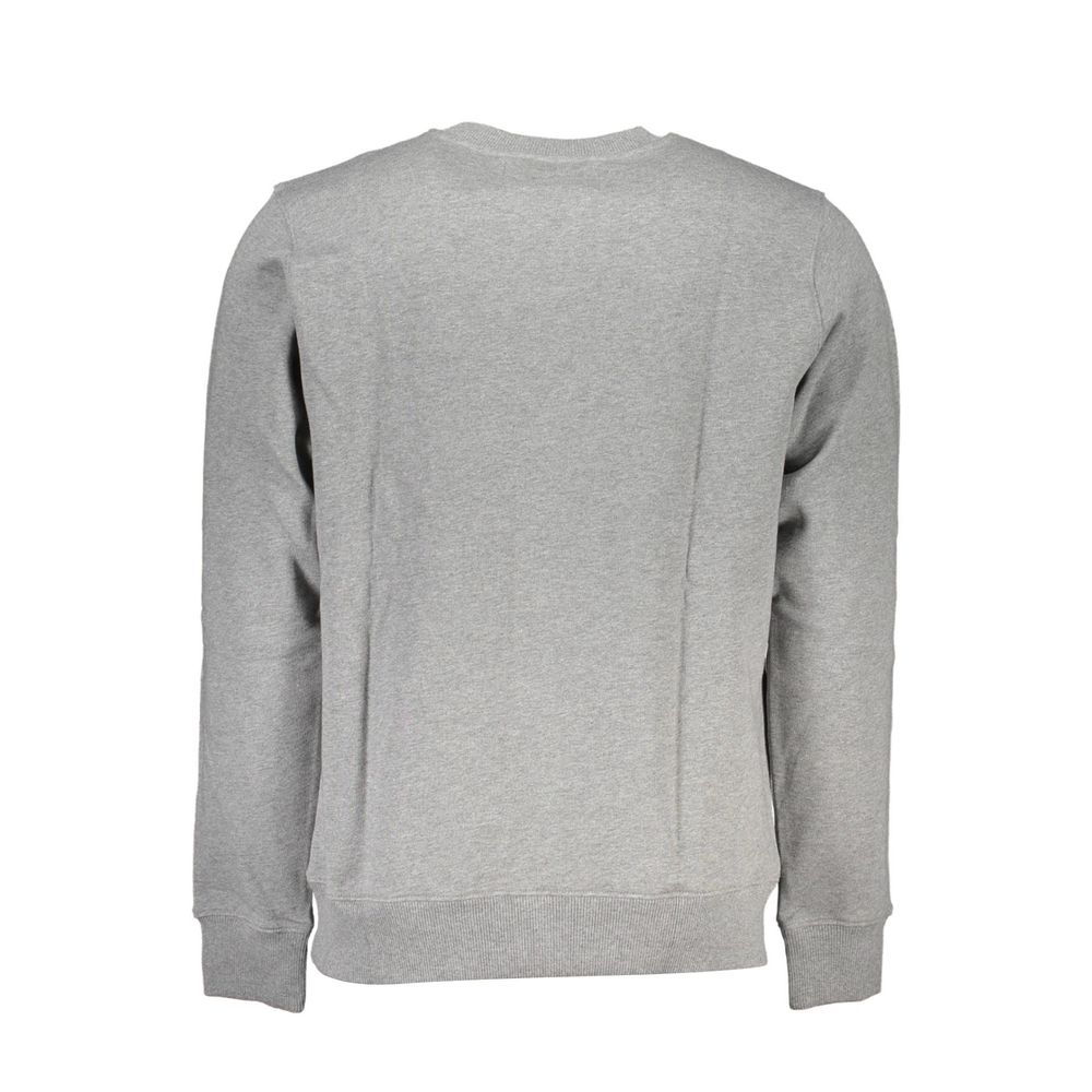 Klassisches graues Sweatshirt mit Rundhalsausschnitt und Logo