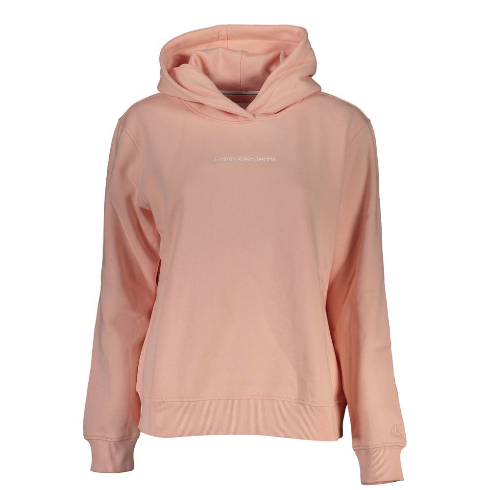 Schickes rosa Fleece-Sweatshirt mit Kapuze