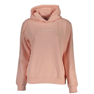 Schickes rosa Fleece-Sweatshirt mit Kapuze