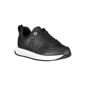 Schwarze Leder-Sneaker für Damen