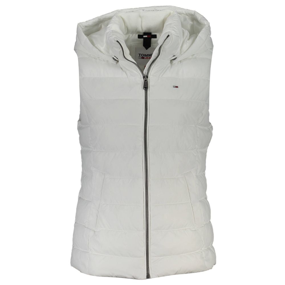 Weiße Polyester-Damenjacke