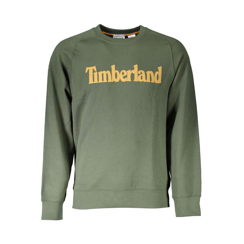 Klassischer grüner Pullover mit Rundhalsausschnitt