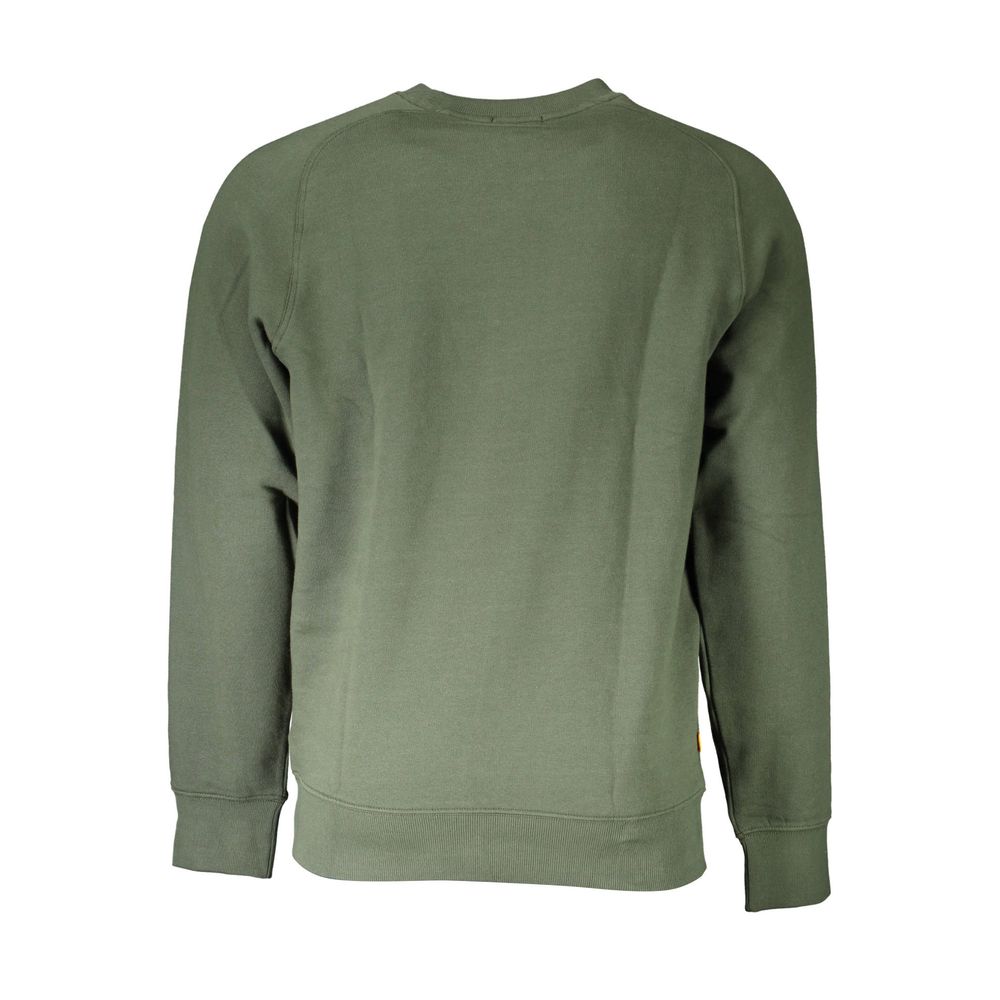 Klassischer grüner Pullover mit Rundhalsausschnitt