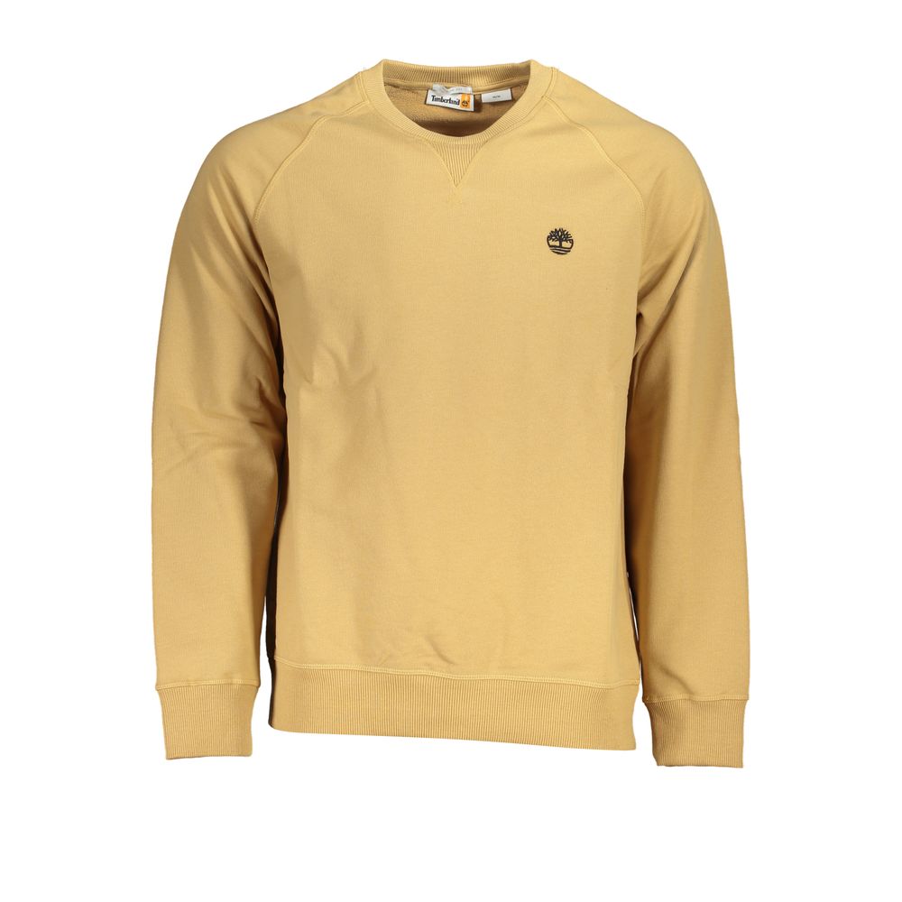 Beiges Sweatshirt mit Rundhalsausschnitt und Stickerei